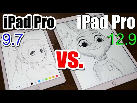 iPad Pro 9.7 vs 12.9 - Apple Pencil DRAWING COMPARISON｜Which is Better?!