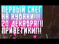 Первый снег на Кубани!!! 20 декабря 2020г