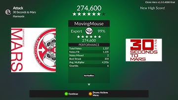 Attack - 30 Seconds to Mars - Expert Drums - Clone Hero