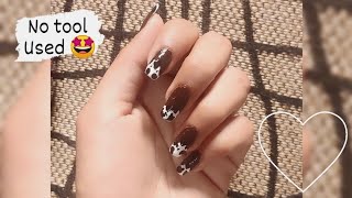 Nail Art Design without tools at home | Easy DIY | Nail Hacks