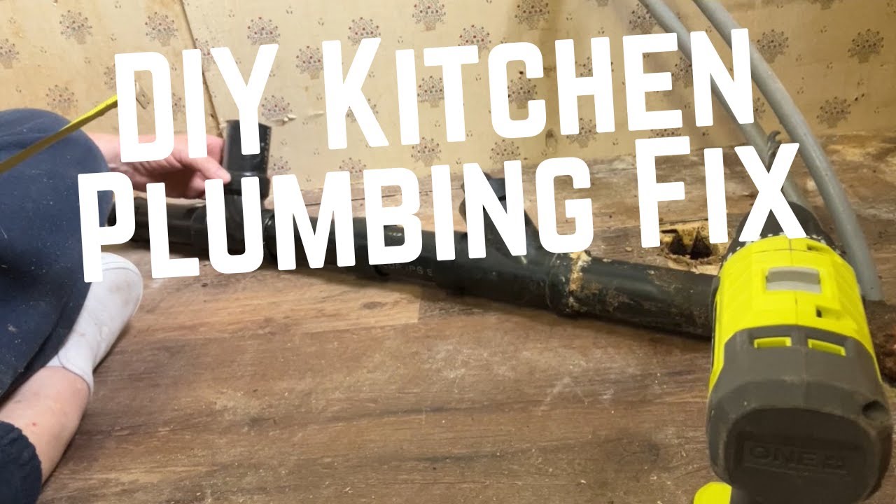 Drain Reroute Rerouting Kitchen Drain and Water DIY - YouTube