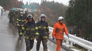 不明作業員の捜索再開 秋田の土砂崩れ事故