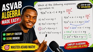 ASVAB Algebra Made EASY! Simplifying Expressions Step-by-Step 🔥