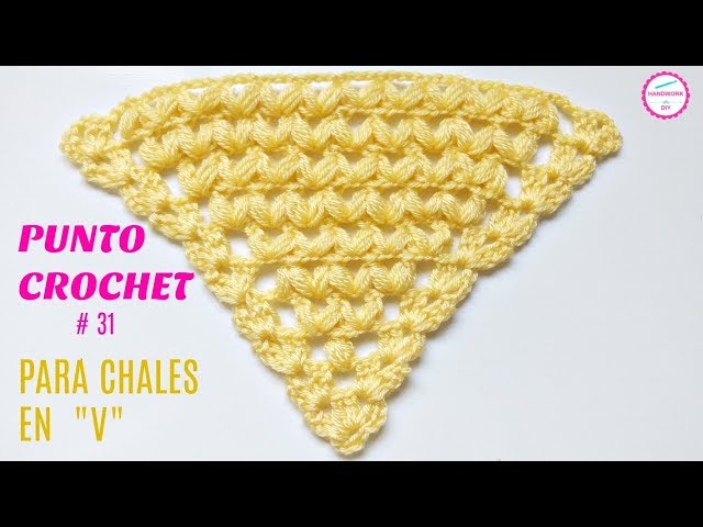 PUNTO CROCHET  31 EN V PARA CHALES