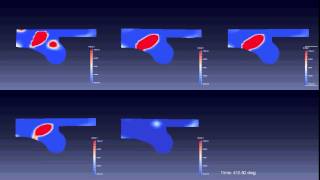 KIVA-3V simulation of different injection velocities for diesel engine