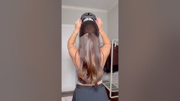 another hat hairstyle hack before summer ends 🔥🧢 #hair #hathairstyle #ponytail #summerhairstyles