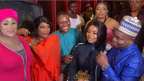 BISI IBIDAPO, FOLUKE DARAMOLA, ABBEY JIMOH, OTHERS CUT BIRTHDAY CAKE WITH ACTRESS TOYOSI ADESANYA