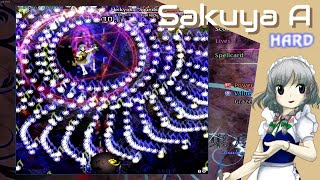 Touhou 14 - Double Dealing Character | Sakuya A Hard 1cc