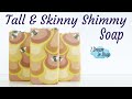 Tall and Skinny Shimmy Soap Challenge Club April 2020. Cold process soap making tutorial.