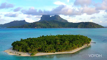 Vol ambiant édifiant | Île Motu Tane | Bora-Bora, Polynésie française 🇵🇫 | Voyage 4K