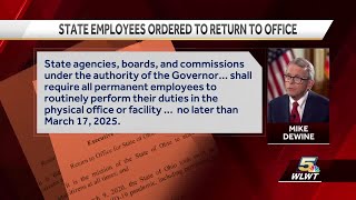 Ohio governor orders state employees to return to office full time