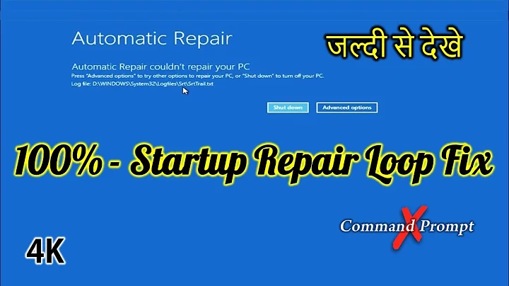 ✅ Fixed | Automatic repair couldn't repair your pc windows 10 || Startup Problem Diagnosing your pc