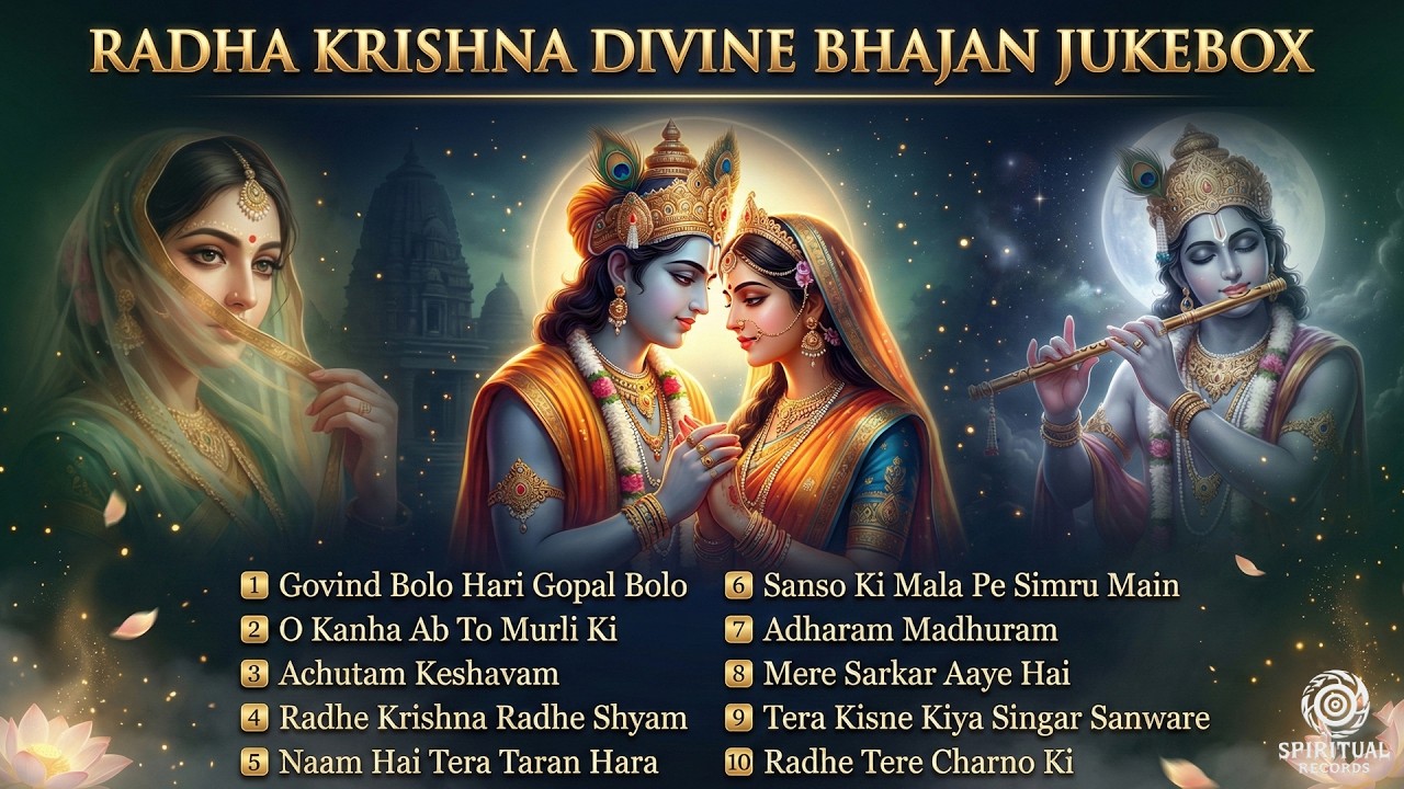 Nonstop Radha Krishna Bhajans 2026 | Divine Bhakti Jukebox | Peaceful Evening Devotional Songs