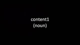 Content1 Noun