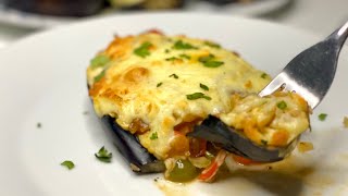 Easy and affordable stuffed eggplant dish باذنجان رائع بدون قلي بدون لحوم