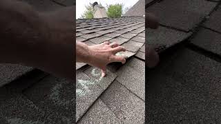 Mat Transfer is evidence of Wind Damage to Asphalt Shingles