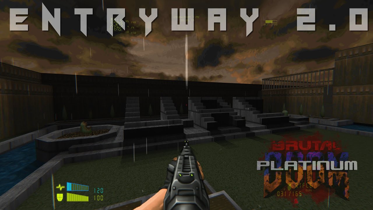 Brutal Doom Platinum 3.1.1 - Entryway 2.0 [Realism, Upscale, PBR, Rain] | 4K/60