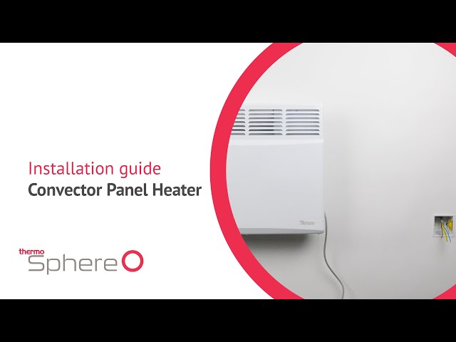 Electric convector panel heater installation - YouTube