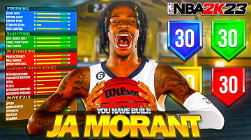 *NEW* UNSTOPPABLE JA MORANT BUILD on NBA 2K23 - BEST POINT GUARD DEMIGOD BUILD in 2K23!