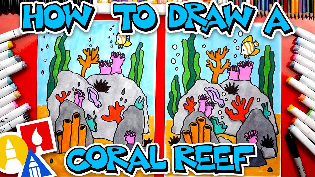 How To Draw A Coral Reef Youtube