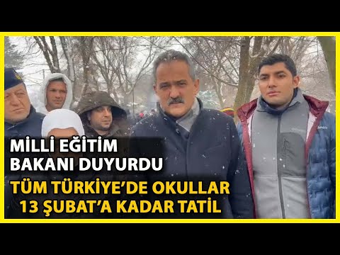 Tüm Türkiye'de Okullar 13 Şubat'a Kadar Tatil Edildi