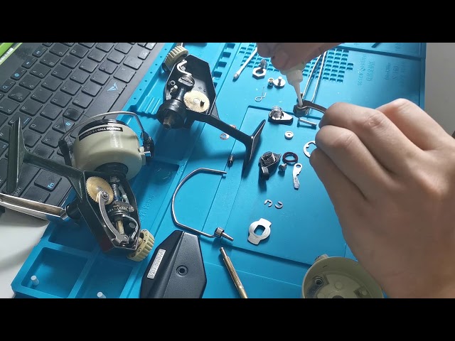 Kit Poignée Assemblage Pour Moulinet Abu & Zebco Cardinal 3/4 - état Abîmé Mais Fonctionnel