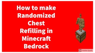 Easy Chest Refilling | Minecraft Bedrock