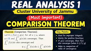Comparison Theorem Most Important || Real Analysis 1 || Cluster University of Jammu