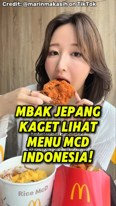 Mbak Jepang Kaget Lihat Menu McD Indonesia! #bule #reaksibule #shorts