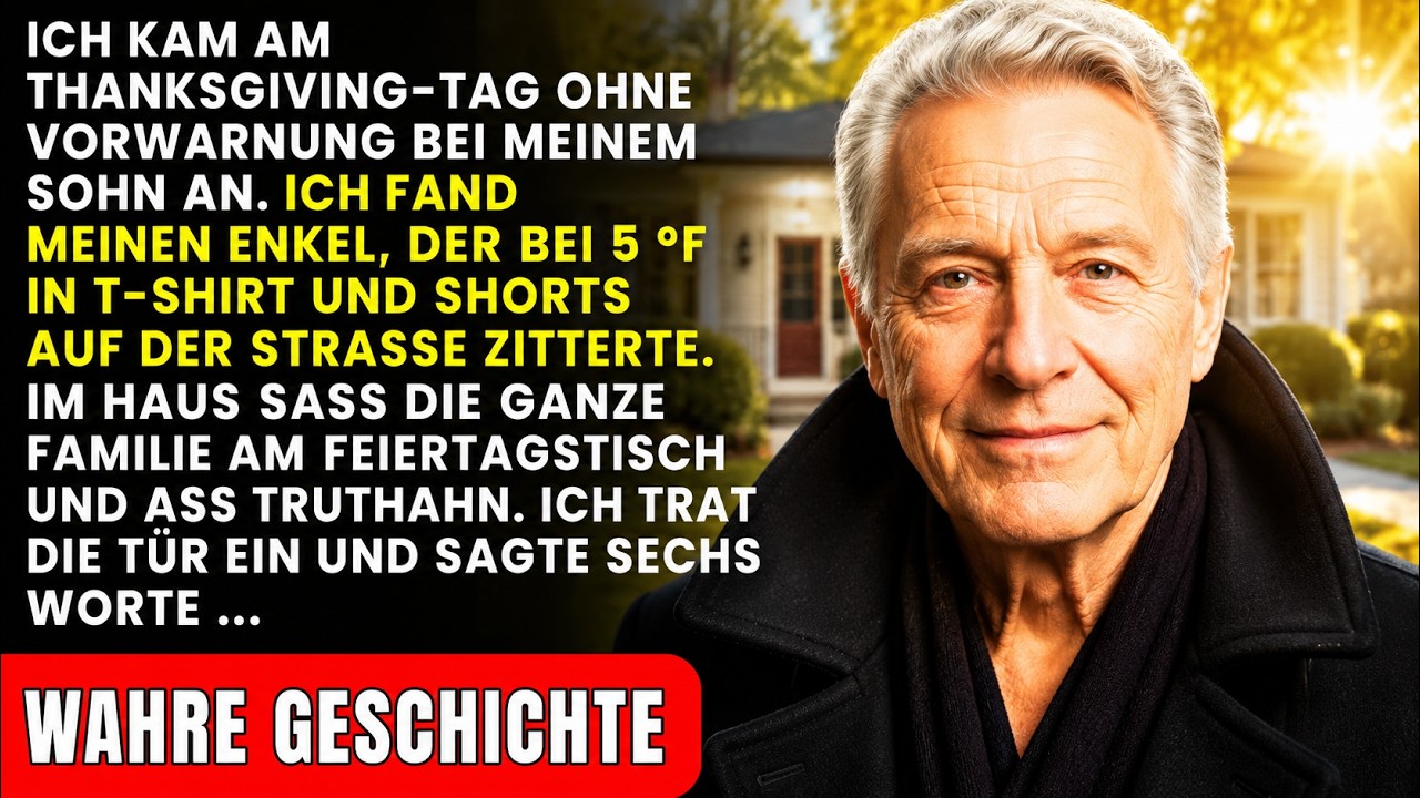 Er saß da wie ein Eiszapfen auf den Stufen, in dünnem Hemd, die Zähne schlugen so heftig, dass er kaum sprechen konnte. Vor dem hell erleuchteten Haus, aus dem Lachen und Festessen klangen –...