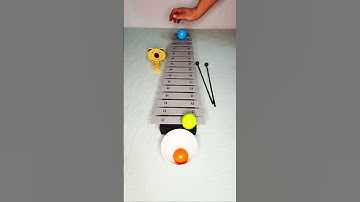 Magical Xylophone Ball Run 🟢🟠🔴🔵 #asmr #asmrsounds #satisfying #asmr #asmrvideo #marblerun #music