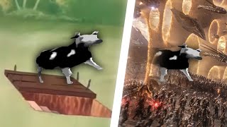 Polish Cow dancing at various famous locations
