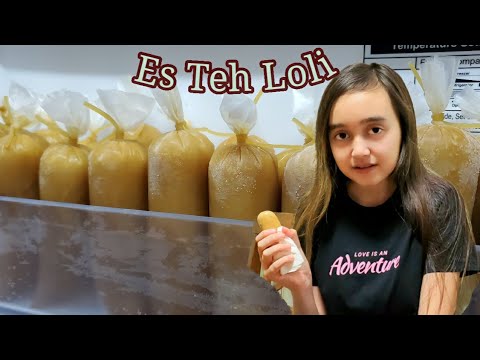 Resep Es Loli rasa Teh Susu. Cocok sekali di cuaca Panas.