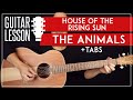 House Of The Rising Sun Guitar Lesson 🎸 The Animals Guitar Tutorial |Easy Chords + TAB|