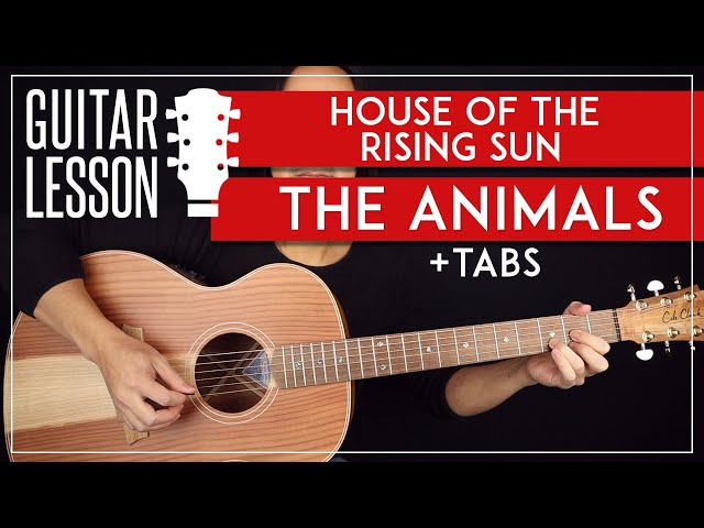 House Of The Rising Sun Guitar Lesson 🎸 The Animals Guitar Tutorial |Easy Chords + TAB| class=
