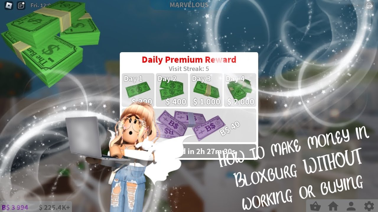 How to earn money WITHOUT working in BloxburgFantasy Builds YouTube