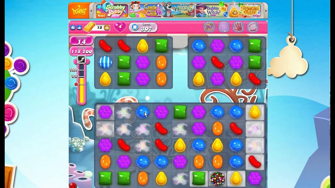 Candy Crush Saga Level 307  Score 183 040 by  Funny❣
