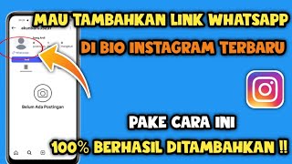 Cara menambahkan Link whatsapp di bio instagram | Menambahkan link wa di instagram