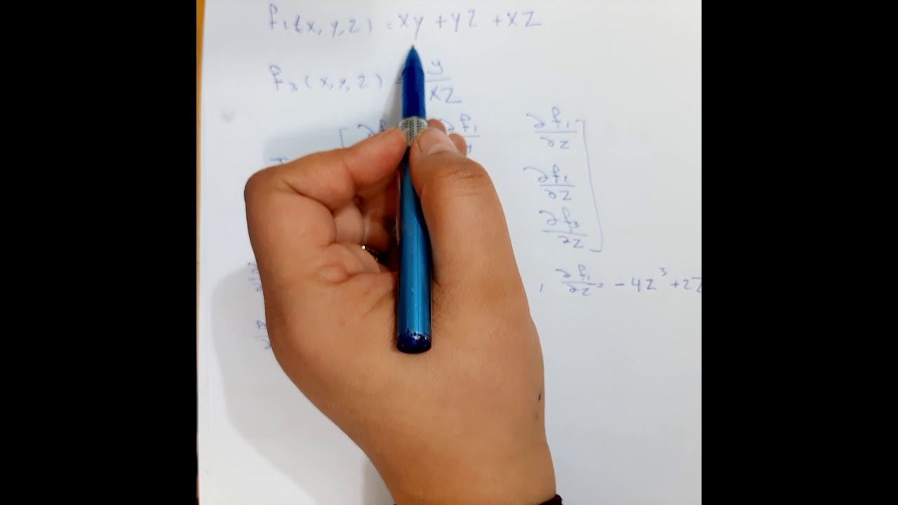 طريقة نيوتن-رافسون N-R لحل انظمة المعادلات غير الخطية