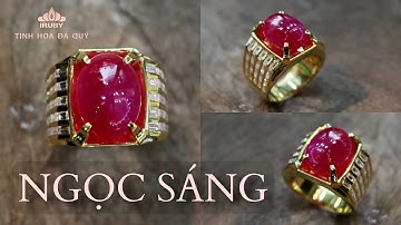 Nhẫn Nam Ruby Doanh Nhân | Viên Ngọc Sáng phát quang mạnh - Mr.Thái Kỳ HCM (chiếc nhẫn thứ 5) IRUBY