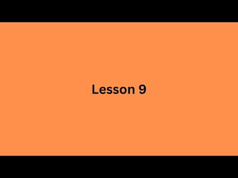 Orange Book Lesson 9