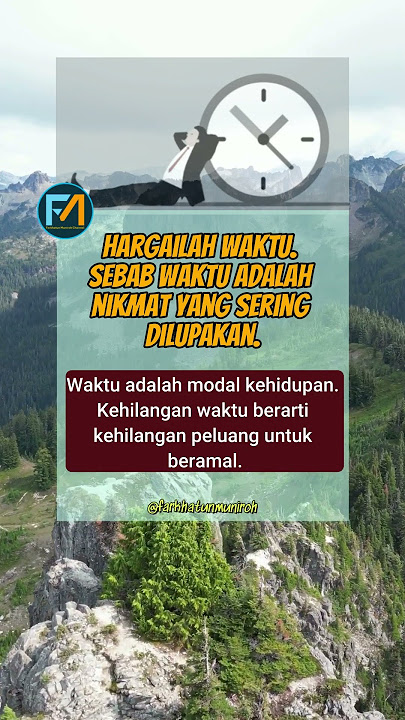Hargailah waktu  Sebab waktu adalah nikmat yang sering dilupakan #motivasi #reminder #quotes #shorts