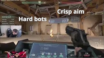 Tenz shows his crisp aim with sheriff against hard bots in the range