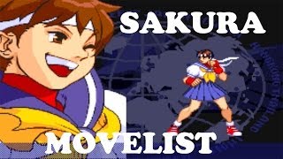 Street Fighter Alpha 3 - Sakura Move List