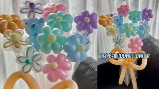 ช่อลูกโป่งสีพาสเทล สไตล์เกาหลี DIY balloon bouquet flower 요술 풍선 대형 믹스 꽃다발 만들기