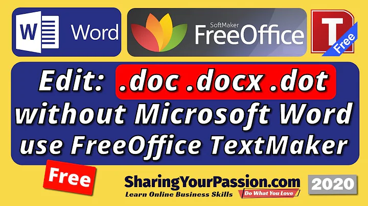 How to open .doc .docx .dot .rtf .odt without Microsoft Word - FreeOffice 2020