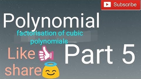 Factorisation of cubic polynomials(त्रिघात बहुपद का गुणनखण्डन) । Polynomials class 9