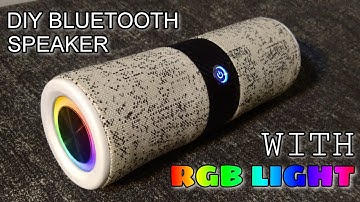 DIY Bluetooth Speaker with RGB Light || From Fabric-Covered PVC Pipe & Carbon Fiber Vinyl