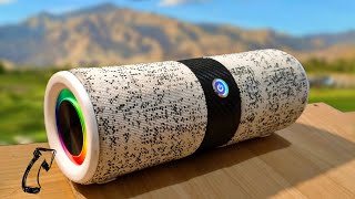 DIY Bluetooth Speaker with RGB Light || From FabricCovered PVC Pipe & Carbon Fiber Vinyl