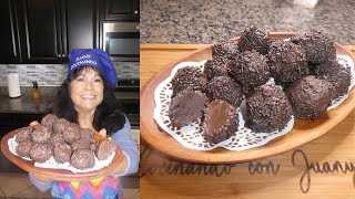 TRUFAS DE CHOCOLATE NEGRO CON SOLO TRES INGREDIENTES!!! CHOCOLATE TRUFFLES WITH 3 INGREDIENTS!!!